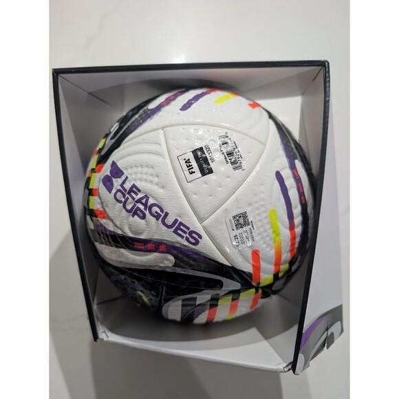 NEW adidas Soccer Leagues Cup 25 Pro Ball White Black Orange Yellow Sz 5 JD0202 - Picture 1 of 7